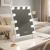 Lusterko do makijażu kosmetyczne podświetlane LED Hollywood z 12 żarówkami USB 30 x 40 cm